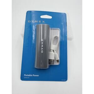 Dynex Portable Power Bank 2000mAh Compact Charger Gray DX-2602 NIB